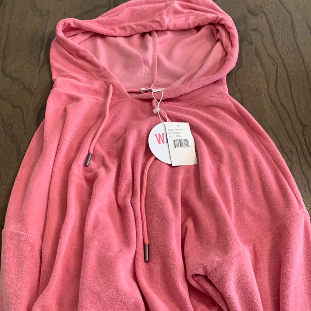 Wayf98 Nordstrom Brand Terry Cloth Hooded Sweatshirt Brand New Size S